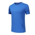 thumbnail image 4 of Mens Tshirts Short Sleeve Crewneck Loose Fit Blue Shirts Casual Shirts for Men, 4 of 5