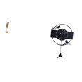 thumbnail image 1 of Escultura de hoja de metal abstracta nórdica y reloj de pared de pájaro minimalista, adorno artístico para fiesta, hogar, estudio, sala de estar, coci, 1 of 8