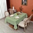 thumbnail image 2 of MEANMOY Sage Green 210GSM Water & Stain Resistant Square Tablecloth, 54 x 54 inch Rectangle Table Cloth in Wrinkle Free Washable Wipe Clean Polyester, 2 of 8
