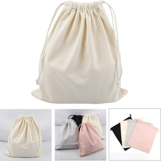Bolsas de almacenamiento con cordón Macarena Lona Grande 25x30 cm Beige