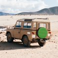 thumbnail image 6 of XMXY Plaid Green Shamrocks Spare Tire Cover，Universal Waterproof Cover for Jeep RV Tire Wheel Protection 14 inch, 6 of 8