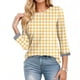 thumbnail image 3 of mfyjkho Tops Para Hacer Ejercicio Para Mujer, Camiseta De Manga Tres Cuartos Con Cuello En V Y Estampado Diario Para Mujer, Talla Grande, Holgada Tops Para Hacer Ejercicio S, 3 of 6
