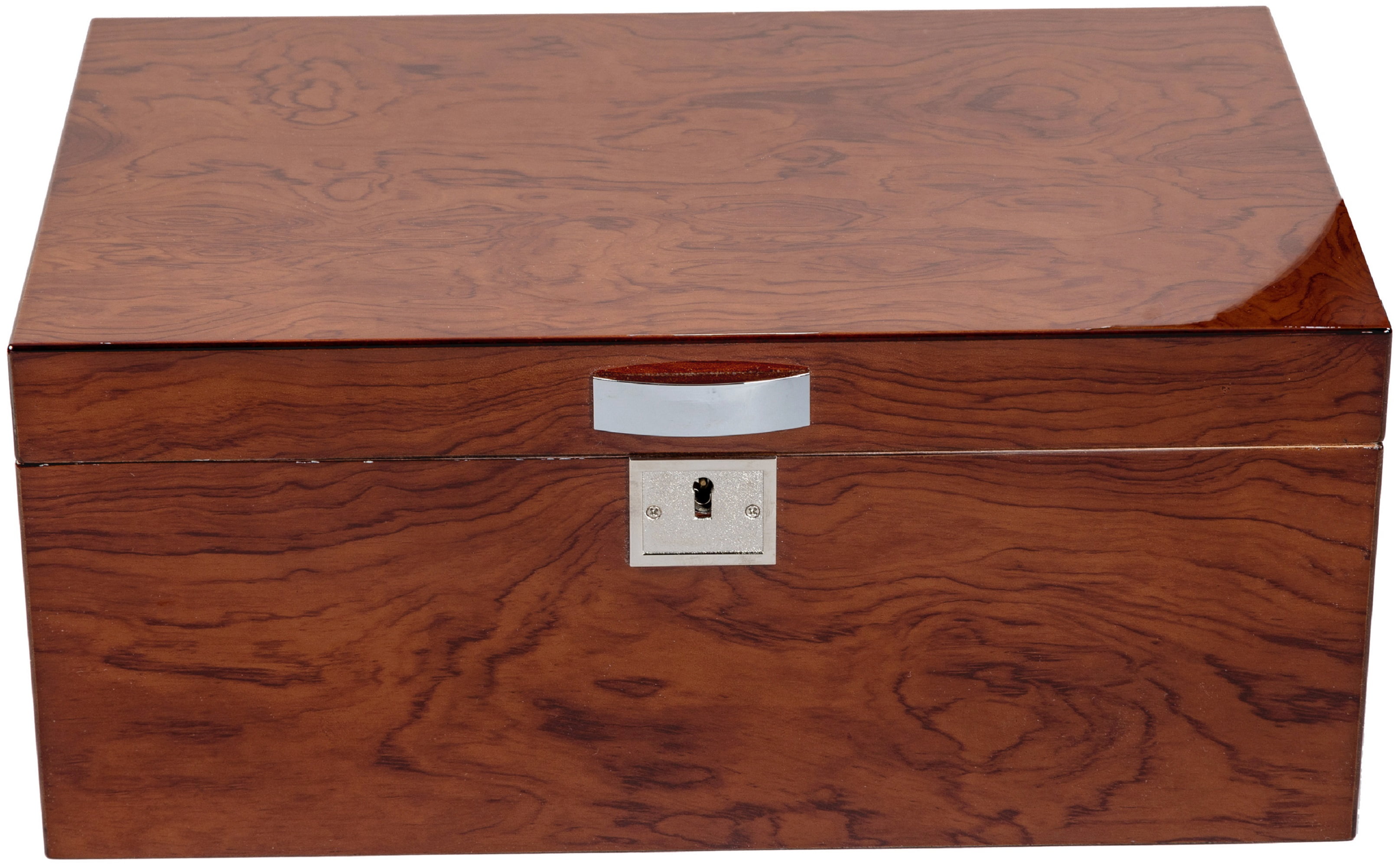 Princeton Bubinga Cigar Humidor - High Gloss Bubinga Finish - Capacity: 130