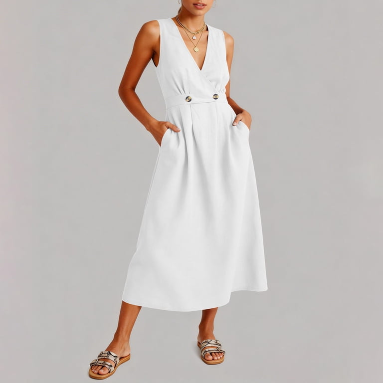 green emerald velvet dress Voyager Linen Wrap Dress in White