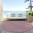thumbnail image 6 of Addison Rugs Chantille Indoor/Outdoor Transitional Geometric Burgundy Washable Round Rug, 8' x 8', 6 of 6