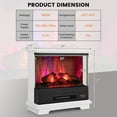 thumbnail image 3 of Amijoy 27" Electric Fireplace Heater, Freestanding Fireplace Stove With Remote Control, 7 Flame Colors, Overheat Protection, 3 of 7