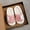 Pink, variant on Zecgelong Girls Slide Slippers For Home Indoor Outdoor Soft Breathable Linen Shoes With Sole Comfortable Casual Daily Wear Non- Slippers for Girls Size 4-5 Years