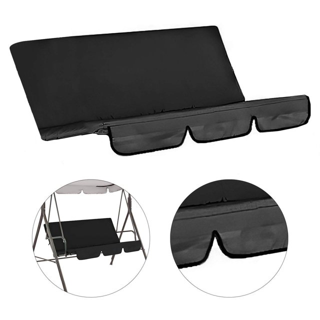Garden Swing Seat Cover Patio Cushion Protection Replacement Cover Outdoor Bench Covers Black