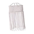 thumbnail image 1 of Pantalla de lámpara de macramé tejida perfecl blanca para sala de colgante Borla Diámetro 40 cm, 1 of 6