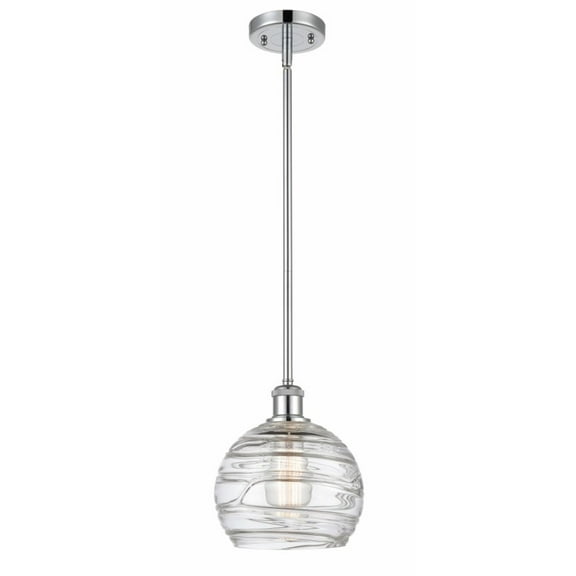 Innovations 516-1S-PC-G1213-8-LED Deco Swirl 1 Light Pendant part of the Ballston Collection, Polished Chrome
