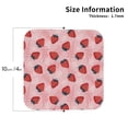 thumbnail image 2 of Vsdgher Strawberries Leather Coasters for Drinks, Durable Drink Coasters 4 Set for Tabletop Protection, Luxurious Home Décor and Housewarming Gift ( {designName})Square, 2 of 6