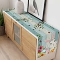 thumbnail image 4 of Easter Table Runner - 72 Inch Long, Kitchen Dining Table Runner Dresser Scarves, Spring Watercolor Bunny Eggs Tulip Wooden Grain Farmhouse Decor for Coffee Tables Wedding Party Banquet, 4 of 8