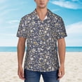 thumbnail image 4 of Haiem Daisies Flowers Printed Hawaiian Shirt for Men - Men’s Casual Beach Summer Shirts - Stretch Fabric with Modern Fit-X-Large, 4 of 9