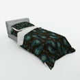 thumbnail image 2 of Ambesonne Paisley Bedding Set 3 Pcs, Modern Teardrop Shapes, Twin, Brown Blue and Dark Blue, 2 of 2