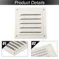 thumbnail image 4 of Metal Vent Cover Square Soffit Ventilation Louver Grille Cover with Mesh Vent, 4 of 9