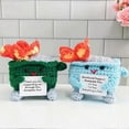 thumbnail image 4 of Crochet Positive Doll Cute Dumpster Fire Crochet Doll Orange, 4 of 5