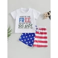 thumbnail image 2 of Infant Baby Boys Independence Day Clothes Outfit, 4th of July Outfit American Flag Tank Tops Shorts Set, 2 of 8