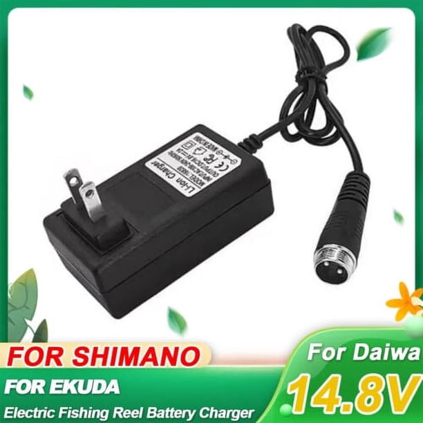 Nueva Batería p/ Carrete Eléc. de Pesca Mar 14.8V 7000mAh/3500mAh/10000mAh 10.0, Recargable Li-ion p/ SHIMANO & DAIWA, cable alim. tipo “droplet”, 2 pines/6 pines