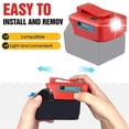 thumbnail image 3 of For Milwaukee 18V Li-Ion Battery Adapter with LED Work Light, 3 of 5