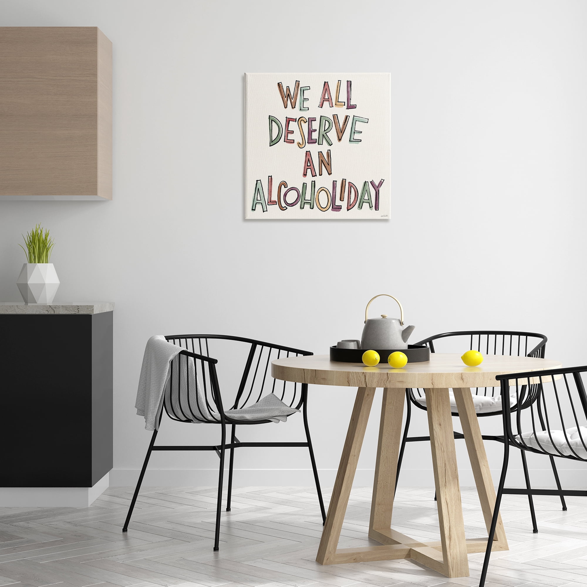 Stupell Industries Alcoholiday Funny Phrase Food & Beverage Painting Wrapped Canvas Art Print Wall Art, 24 x 24