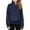 Navy, variant on Girls Half Zip Sweatshirts Collar Zip Up Pullover Hoodies Cropped Long Sleeve Hoodie Girls 5-14 Years