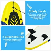 Yardi Yard 6 Feet Surfboard with 3 Detachable Fins-Yellow, Surfboard , Stand Up Surfing Board for Beginner, Kids & Adults