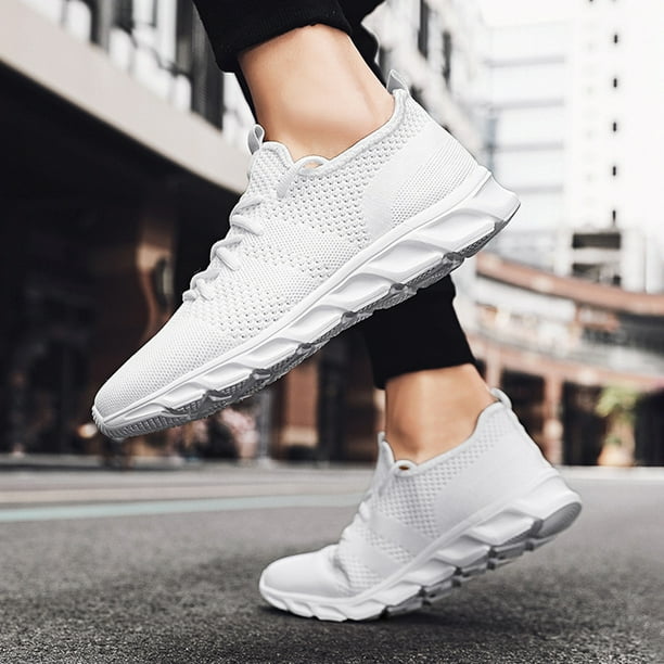 Zapatos de fitness para hombre Zapatos casuales de malla transpirable Zapatos de tenis ligeros con cordones Likrtyny Tenis De Mujer Tenis De Hombre