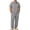 Dark Gray, variant on Awwp Men's Linen 2 Piece Outfits Short Sleeve Shirts & Long Pants Set Casual Loose Summer Matching Vacation Suit Black Size: L