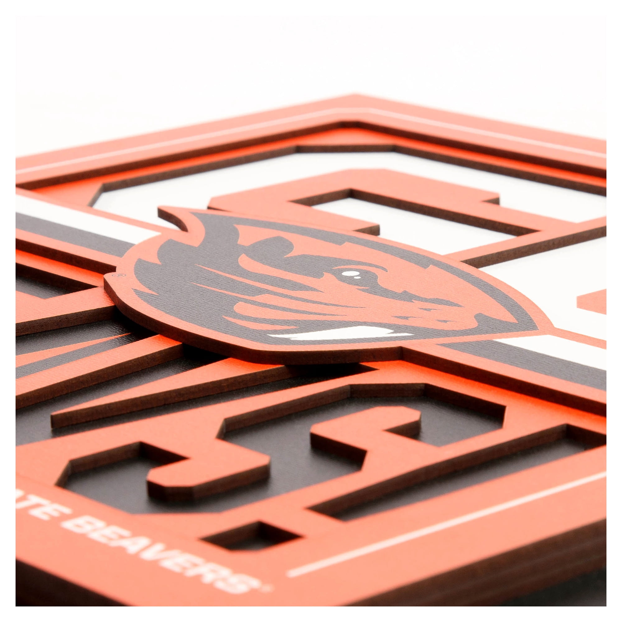 IDNA Oregon State Beavers 12" x 12" Slogan Series 3D Wall Art