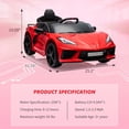 thumbnail image 2 of M optimized 12V Kids Ride on Car, Battery Powered Car Electric Sports Car Toy with Remote Control, Visual Dashboard, LED Lights, Music, Gifts for Boys Girls 3+ Years, 2 of 7