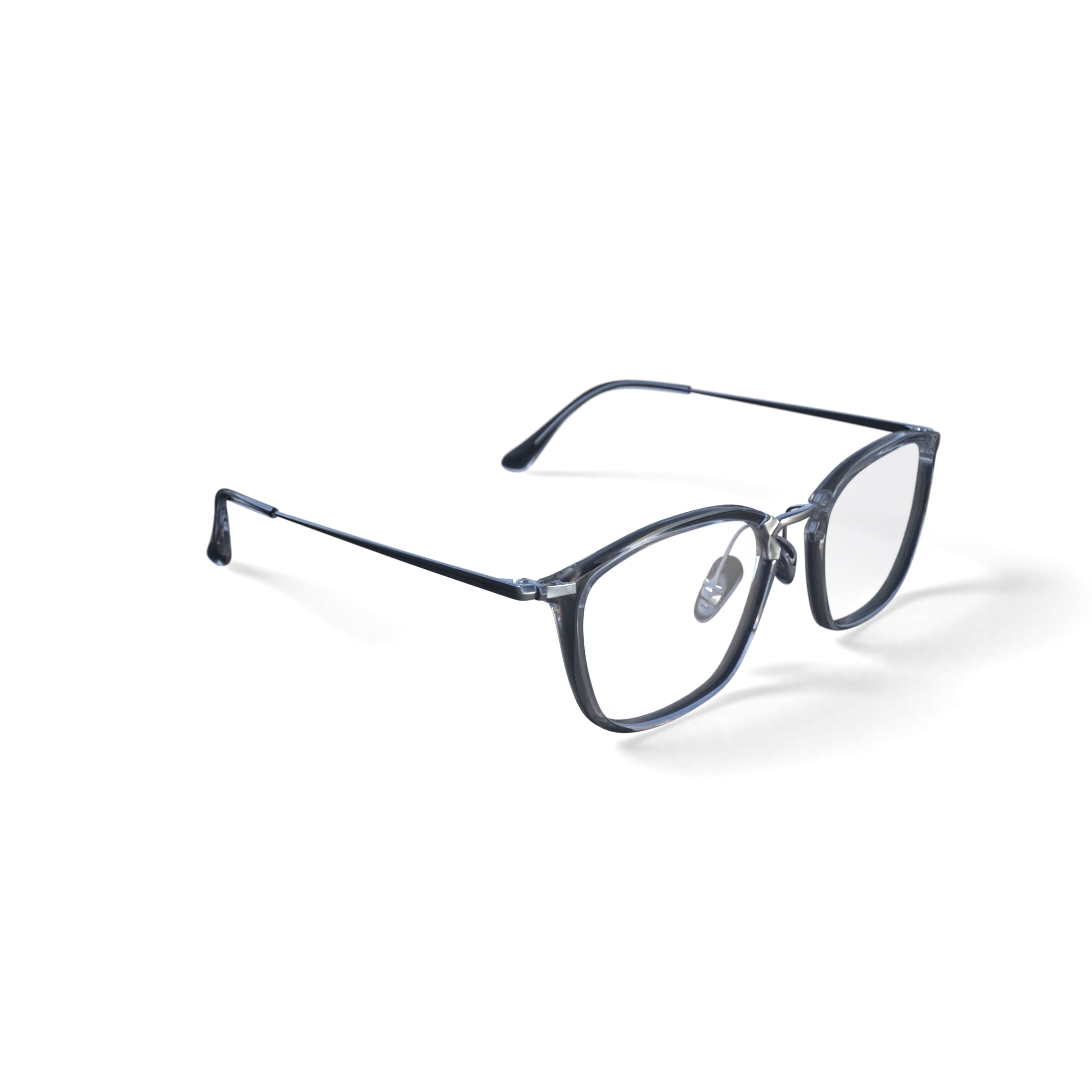 Ray-Ban Women's Size 52 Square RB7164 Optics Prescription Eyeglasses with Case, Transparent