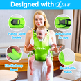 thumbnail image 3 of Baby Carrier, Dual-Use Adjustable Baby Sling Support Infant Chest Holder with Drawstring Backpack for Newborn to Toddler 13-33 lbs Swimming Pool Beach Land (Green), 3 of 7