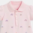 thumbnail image 4 of WOLLED Baby Girls Summer Short-Sleeve Dresses Kids Rainbow Prints Lapel Princess Dress Toddler Casual Button down Cotton Skirt for 2-8 Years Old, 4 of 9