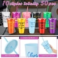 thumbnail image 3 of Paquete de 50 vasos de plástico inspiradores de 710 ml de Uiifan a granel, 3 of 7