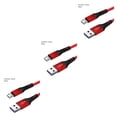 thumbnail image 1 of Bearachild Cable de teléfono Cable USB de nailon Reemplazo de línea de datos de carga rápida para Android Micro USB, rojo, 1 m Type1 NO1, 1 of 6