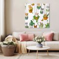 thumbnail image 5 of Cute Cartoon Wall Art Painting on Canvas, Cat Butterfly Spring Floral Botanical Canvas Art Home Prints Wall Art Framed Modern Artwork for Living Room Bedroom Wall Decor 8x8in, 5 of 9