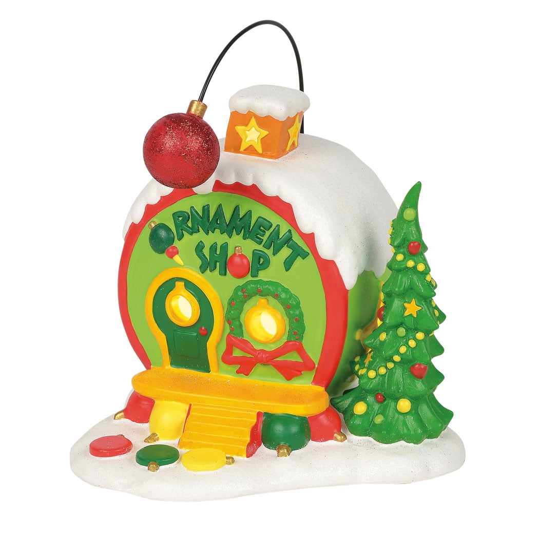 Dept 56 Grinch Village 4059421 Who-Ville Ornament Shop 2018 - Walmart.com - Walmart.com