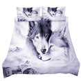 thumbnail image 1 of Juego De Funda Nórdica De Poliéster, Juego De Funda Nórdica De Ropa De Cama Suave De Lobo De 3 Piezas Resultados Impresionantes, 1 of 8