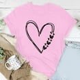 thumbnail image 2 of Ruimatai Love Valentines Day Costume Tops Retro Women T-Shirt Women's Valentine's Day Love Print Round Neck Short Sleeve Top Short Sleeve Round Neck Top/Shirt, 2 of 5