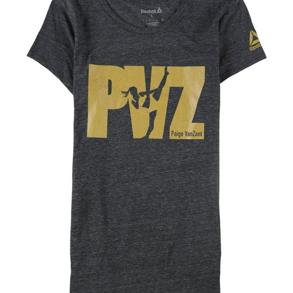 Reebok Womens Paige VanZant Graphic T-Shirt, Black, Large