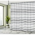 thumbnail image 5 of Ambesonne Striped Shower Curtain, Grey and White Grunge, 69"Wx70"L, White Grey, 5 of 5