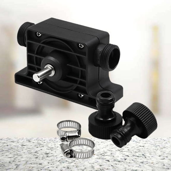 WEUVEB Portable Electric Drill Fluid Transfer Pump Black 1Pc for Efficient Drainage and Sewage Pumping
