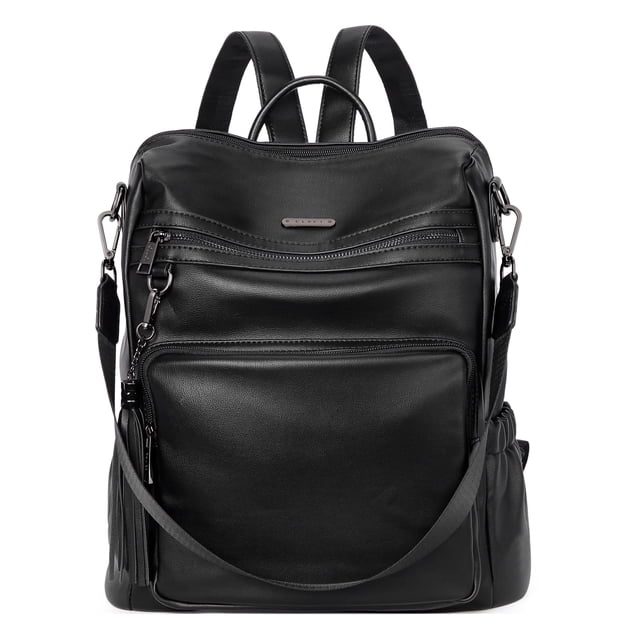 Mochila CLUCI para mujer, mochila de viaje, mochila grande de cuero para mujer, bolsos de hombro de diseñador a la moda con borla