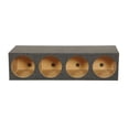 thumbnail image 1 of Q Power Quad 12 Inch 4-Hole Sealed Subwoofer Box, Heavy Duty MDF Enclosure, 1 of 8