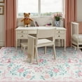 thumbnail image 3 of Pink Floral Rugs For Girls, Washable Bow Area Rug For Living Room, Cute Ultra-Thin Non Slip Indoor Decor Carpet For Nursery Kids Room Bedroom Playroom 3x4ft, 3 of 6