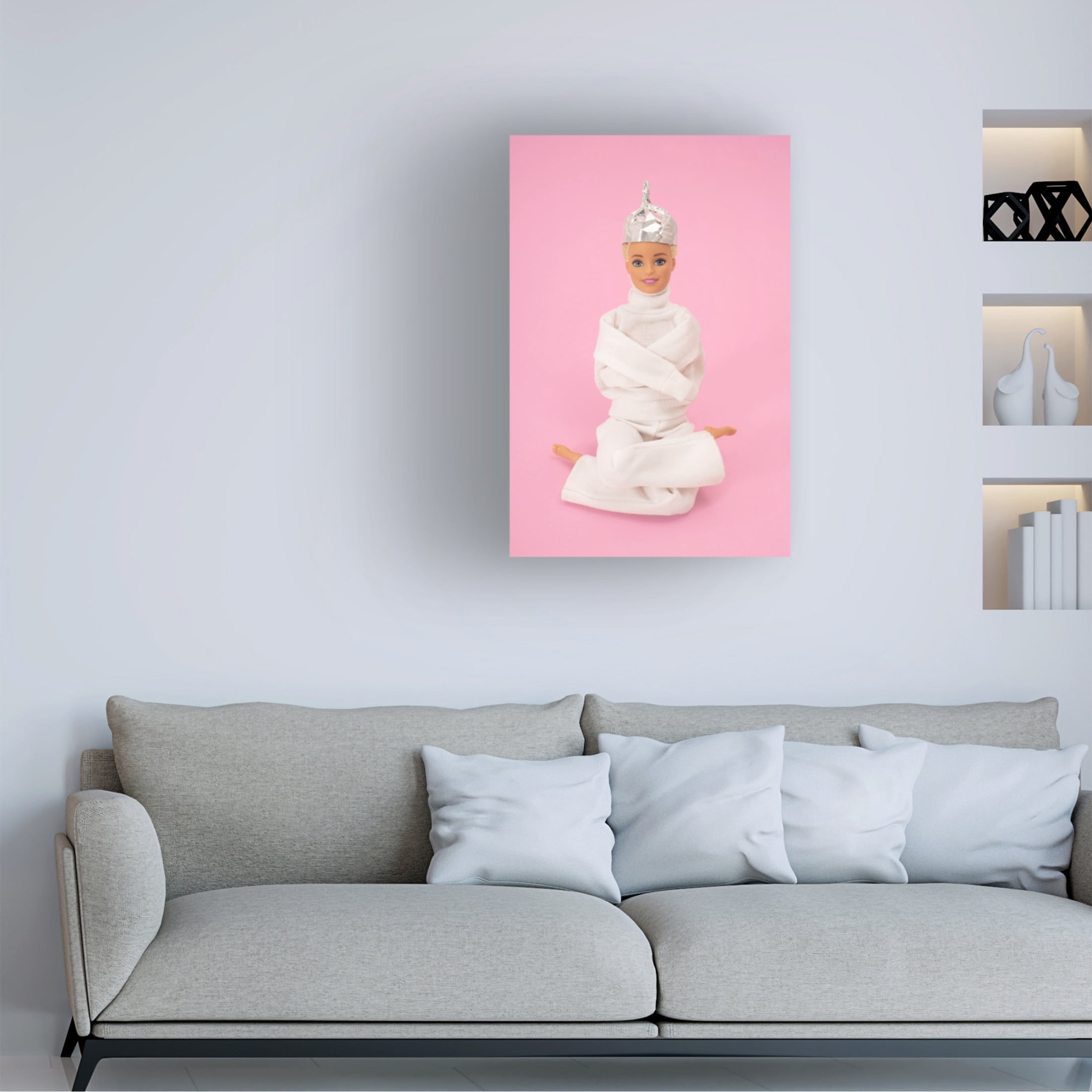 Canvas Wall Art - Julia Ramiro 'Mentalhealth' Wall Art for Living Room, Bedroom, or Office D?cor by Trademark Fine Art - 16 x 24 Inches
