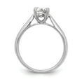 thumbnail image 2 of Solid 14k White Gold Round Solitaire Engagement Ring with CZ Cubic Zirconia Size 7, 2 of 8