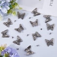 thumbnail image 4 of 1 caja de 10 botones de mariposa con rosca trasera, hebillas decorativas de metal vintage, botones de concho de repuesto, cierre a presión, adorno artesanal de cuero., 4 of 9
