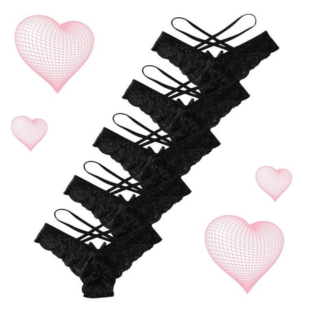 

Tawop Five Pairs Of Lace Panties For Ladies Organic Cotton Underwear Womens Clearance Under $5.00