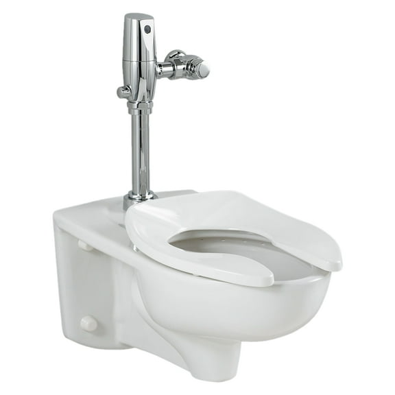 American Standard 3351511.020 Afwall Universal Floor Mount Toilet Bowl with Everclean and 1.1 Gpf Selectronic Flush Val